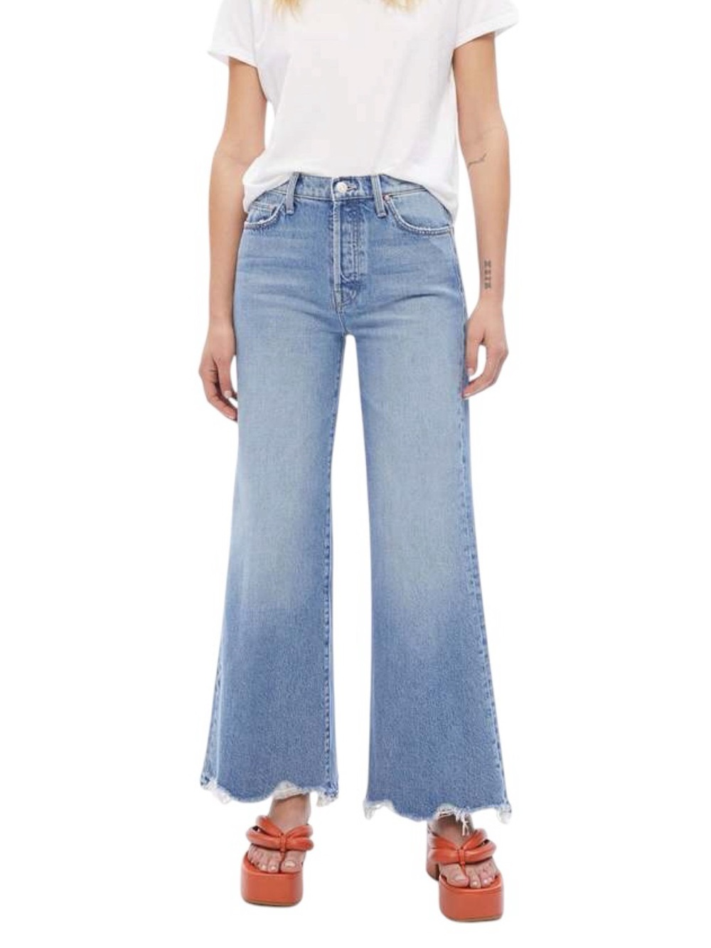 MOTHER The Tomcat Roller Chew “Look Before You Leap” Wide Leg Jean
